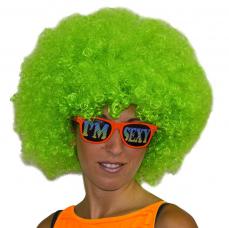 perruque afro verte adulte