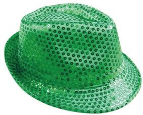 chapeau sequin borsalino vert