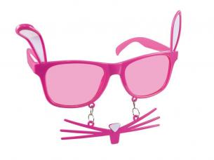 lunettes lapin rose avec moustache