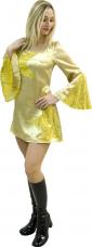 robe disco femme or