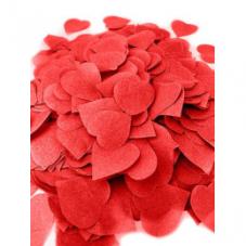 confettis de table coeurs rouges