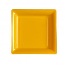 assiettes plastique carrees orange