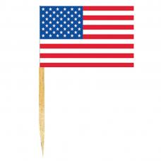 mini drapeaux usa avec pic en bois