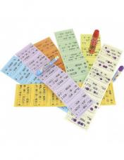 tickets de loto feuille grand modele