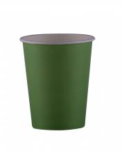 lot de 25 gobelets vert olive en carton
