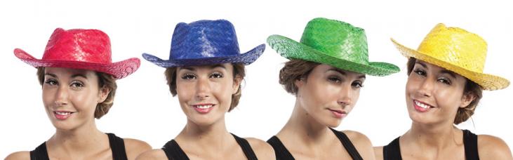 chapeau cowboy paille couleur