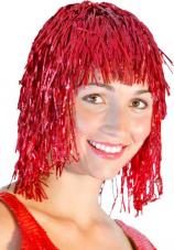 perruque metallisee rouge