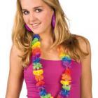 collier hawaien fleurs fluo