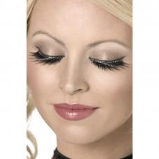 faux cils glamour noirs avec pierres