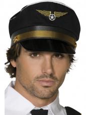 casquette de pilote noir adulte