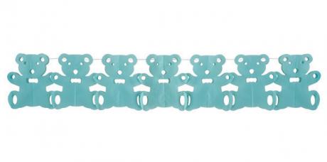 guirlande papier ourson bleu