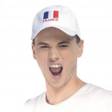 casquette blanche drapeau france