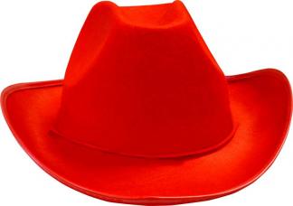 chapeau de cowboy rouge