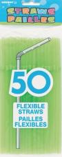 Pailles en plastique Verte