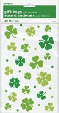 20 sachets cadeaux trefles saint patrick