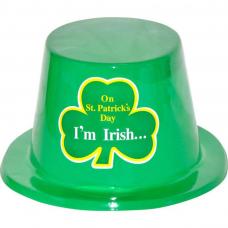 chapeau saint patrick haut de forme plastique