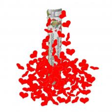 canon a confettis coeur rouge