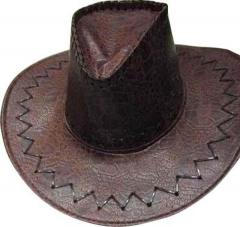 chapeau cowboy croco marron