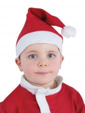 bonnet de pere noel rouge pour enfant