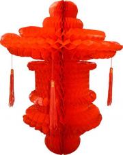 suspension chinoise rouge 80 cm