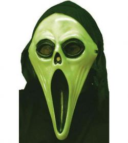 Masque scream phosphorescent avec cagoule