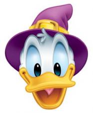 masque donald duck magicien