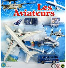 avion de ligne plus vehicules