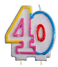 bougie anniversaire chiffre 40