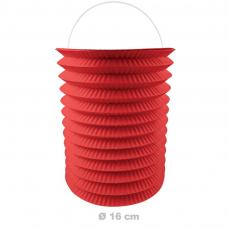 Lampion rouge cylindrique en papier