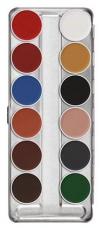 Palette maquillage fard à eau 12 couleurs Kryolan