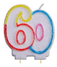 bougie anniversaire chiffre 60