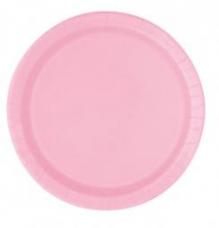 assiettes rondes rose pastel