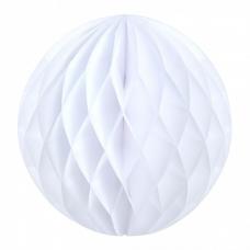 boule papier alveolee blanche