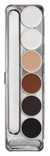 Palette maquillage fard à eau 6 couleurs Kryolan