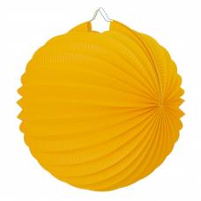 lampion rond jaune moutarde