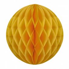 boule papier alveolee jaune moutarde