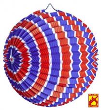 Lampion Ballon couleurs bleus et rouges