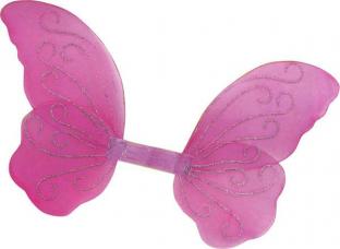 ailes de papillon rose pailletees