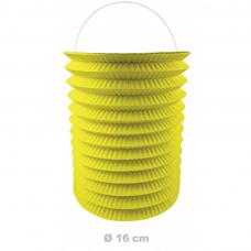 lampion cylindrique 16 cm jaune