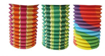 lampion cylindrique multicolore