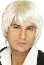 perruque annee 70 blond homme