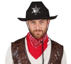 Chapeau Cowboy Shérif Noir