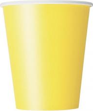 lot de 25 gobelets jaune en carton