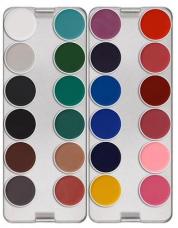 palette maquillage fard à eau 24 couleurs kryolan