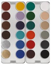 Palette maquillage fard à eau 24 couleurs Kryolan