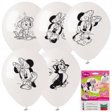 ballons minnie a colorier