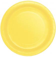 petites assiettes rondes jaune