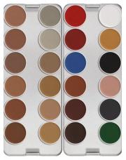 Palette maquillage fard à eau 24 couleurs Kryolan