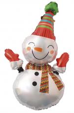 ballon bonhomme de neige bonnet rouge