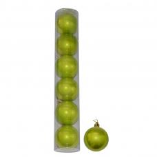 boite de 6 boules de neol vert nacrees